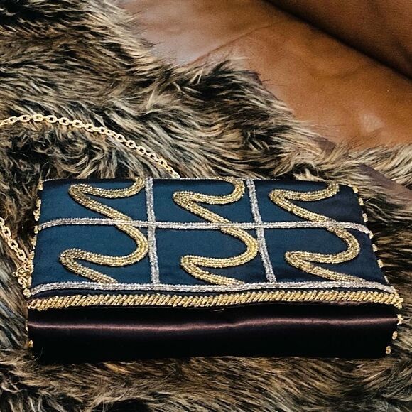 Evening Cocktail Purse Shoulder / Clutch Hand Bag - Picture 3 of 12